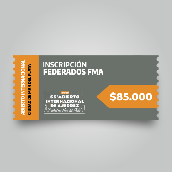 Inscripción para jugadores FMA 55° Abierto Ciudad de Mar del Plata